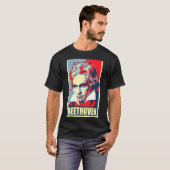 Beethoven Propaganda Poster Pop Kunst T-shirt (Voorkant volledig)