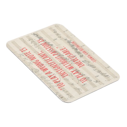 Beethoven Quote Magnet Magneet (Rechterzijde)