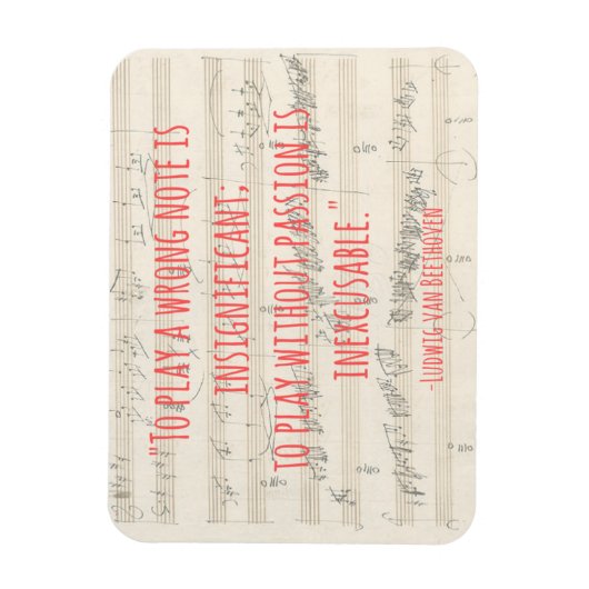 Beethoven Quote Magnet Magneet (Verticaal)