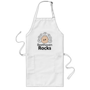 Beethoven Rocks Apron Lang Schort