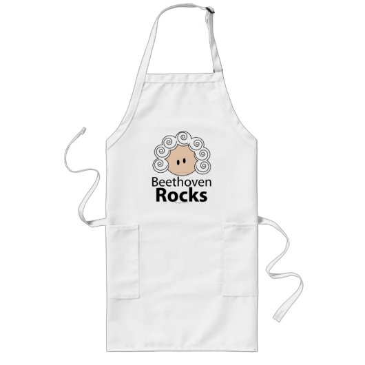 Beethoven Rocks Apron Lang Schort (Voorkant)