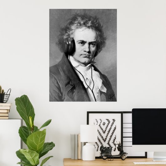 Beethoven Rocks - Art Print (Thuiskantoor)