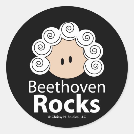 Beethoven Rocks Beethoven Sticker 20 Pack (Voorkant)