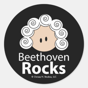 Beethoven Rocks Beethoven Sticker 20 Pack