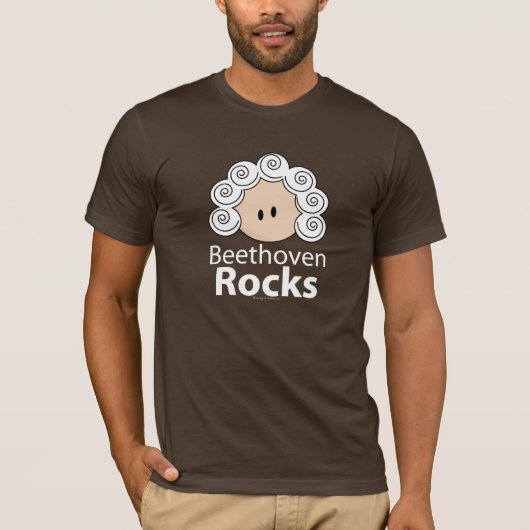 Beethoven Rocks Beethoven T shirt (Voorkant)