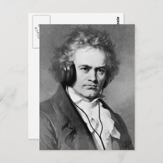 Beethoven Rocks Briefkaart (Voorkant / Achterkant)