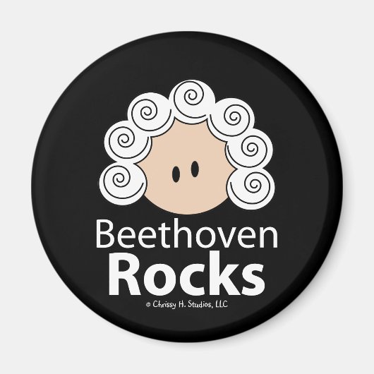 Beethoven Rocks Magnet (Voorkant)