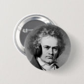 Beethoven Rocks Ronde Button 5,7 Cm (Voorkant /achterkant)