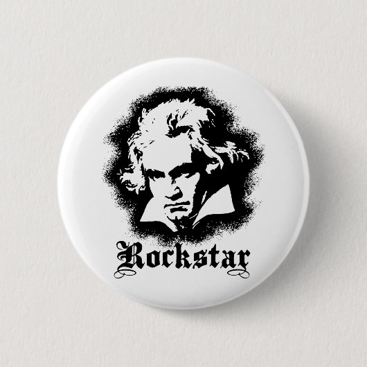 Beethoven Ronde Button 5,7 Cm (Voorkant)