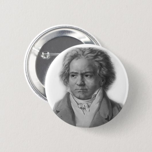 Beethoven Ronde Button 5,7 Cm (Voorkant /achterkant)