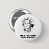 Beethoven Ronde Button 5,7 Cm (Voorkant /achterkant)