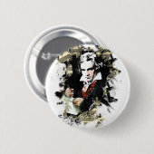Beethoven Ronde Button 5,7 Cm (Voorkant /achterkant)
