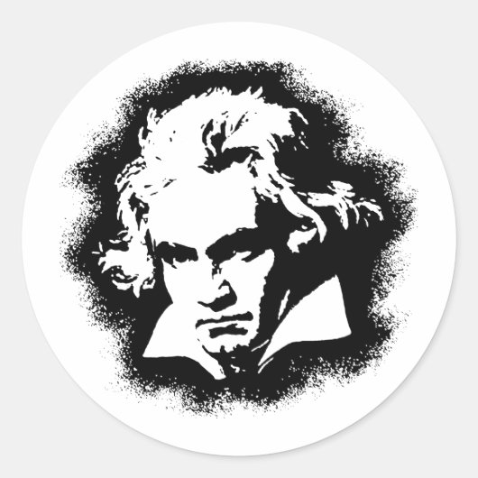 Beethoven Ronde Sticker (Voorkant)