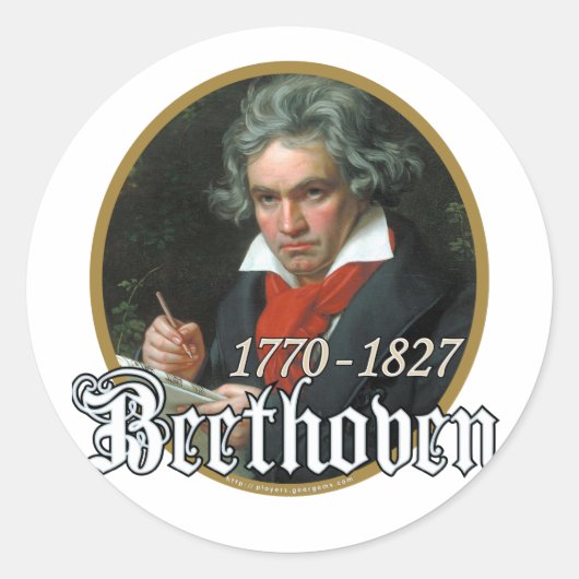 Beethoven Ronde Sticker (Voorkant)