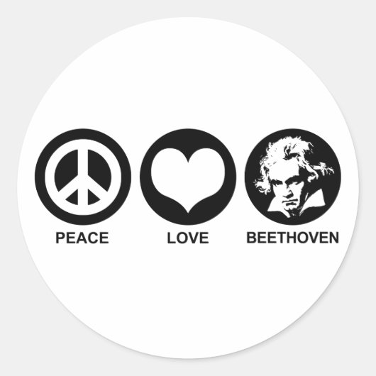 Beethoven Ronde Sticker (Voorkant)