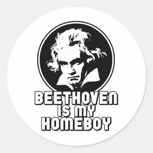 Beethoven Ronde Sticker (Voorkant)