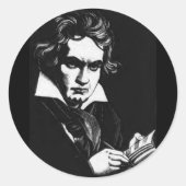 BEETHOVEN RONDE STICKER (Voorkant)