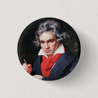 Beethoven schrijven ronde button 3,2 cm
