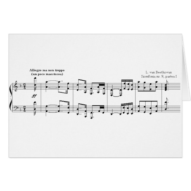Beethoven Symfonie #9 (zwart) (Voorkant Horizontaal)