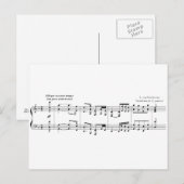 Beethoven Symfonie #9 (zwart) Briefkaart (Voorkant / Achterkant)