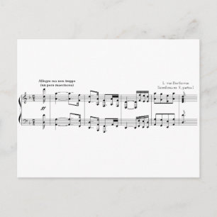 Beethoven Symfonie #9 (zwart) Briefkaart