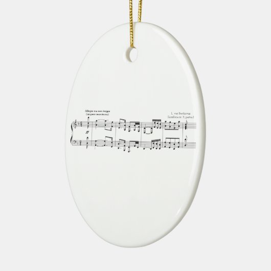 Beethoven Symfonie #9 (zwart) Keramisch Ornament (Links)