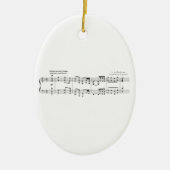 Beethoven Symfonie #9 (zwart) Keramisch Ornament (Voorkant)