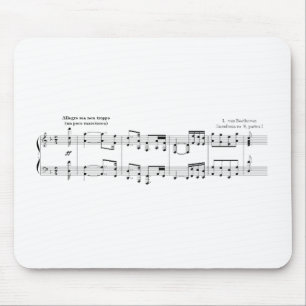 Beethoven Symfonie #9 (zwart) Muismat