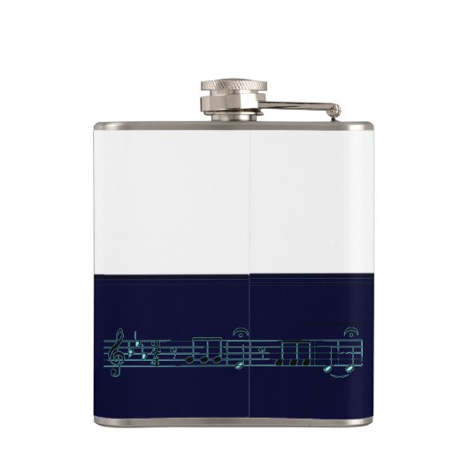 Beethoven Symfonie nr. 5 (blauw) Heupfles (Achterkant)