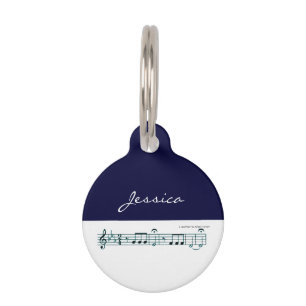 Beethoven Symfonie nr. 5 (blauw) Huisdierpenning