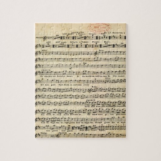 Beethoven Symfonie nr. 9 Puzzle Legpuzzel (Verticaal)