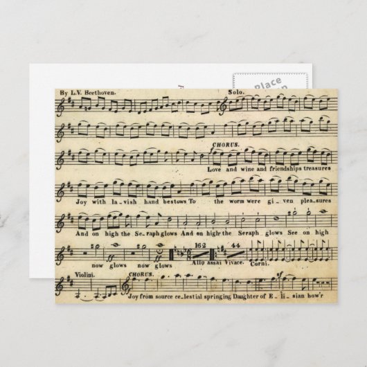 Beethoven Symphony No. 9 Briefkaart (Voorkant / Achterkant)