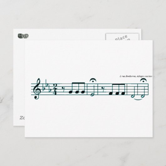 Beethoven Symphony nr. 5 Briefkaart (Voorkant / Achterkant)