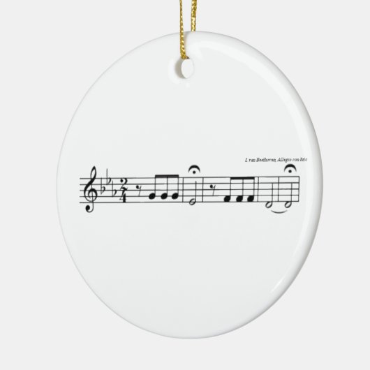 Beethoven Symphony nr. 5 Keramisch Ornament (Links)