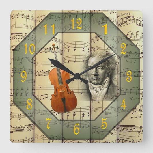 Beethoven ~ Symphony Orchestra ~ Cello ~ Vierkante Klok (Voorkant)