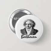 Beethoven T-shirts en cadeaus Ronde Button 5,7 Cm (Voorkant /achterkant)
