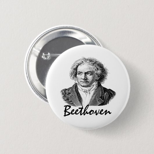 Beethoven T-shirts en cadeaus Ronde Button 5,7 Cm (Voorkant /achterkant)