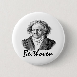 Beethoven T-shirts en cadeaus Ronde Button 5,7 Cm