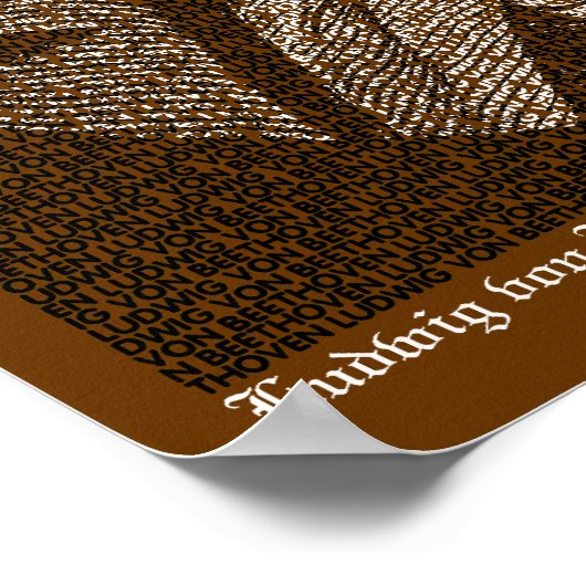 Beethoven tekstportret poster (Hoek)