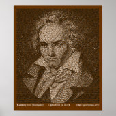 Beethoven tekstportret poster (Voorkant)
