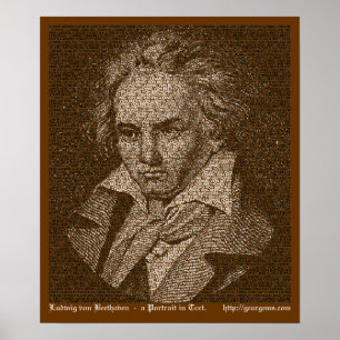 Beethoven tekstportret poster