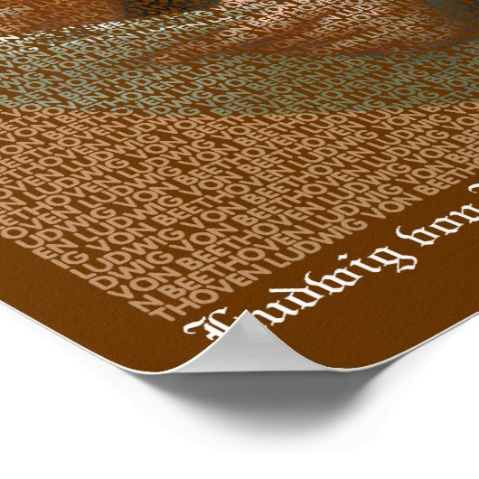 Beethoven text portrait poster (Hoek)