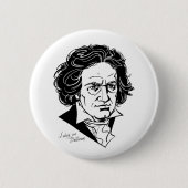 Beethoven-tr Ronde Button 5,7 Cm (Voorkant)