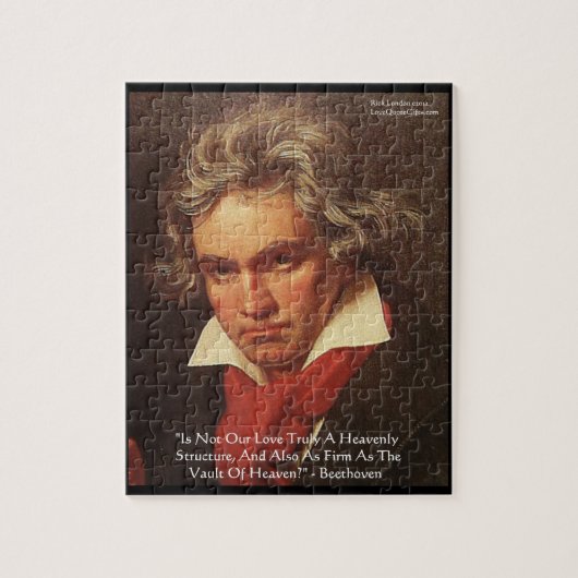 Beethoven "Van de Hemel" Liefde Citaat Jigzaag Puz Legpuzzel (Verticaal)