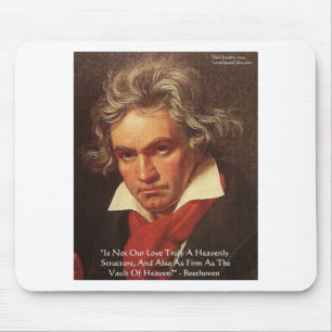 Beethoven "Van de Hemel" Liefdescitaten Cadeaus &  Muismat
