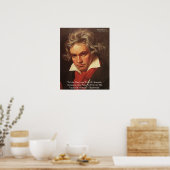 Beethoven "Van de Hemel" Liefdesquote Poster (Keuken)