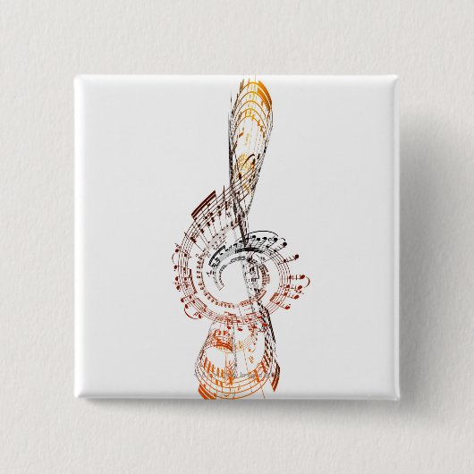 Beethoven Vierkante Button 5,1 Cm (Voorkant)