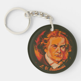 Beethoven Vuur Palet Portret Citaat Sleutelhanger