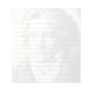 Beethoven zwart-wit portret op maat notitieblok