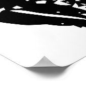 Beethoven Zwarte en witte vectorkunst Poster (Hoek)